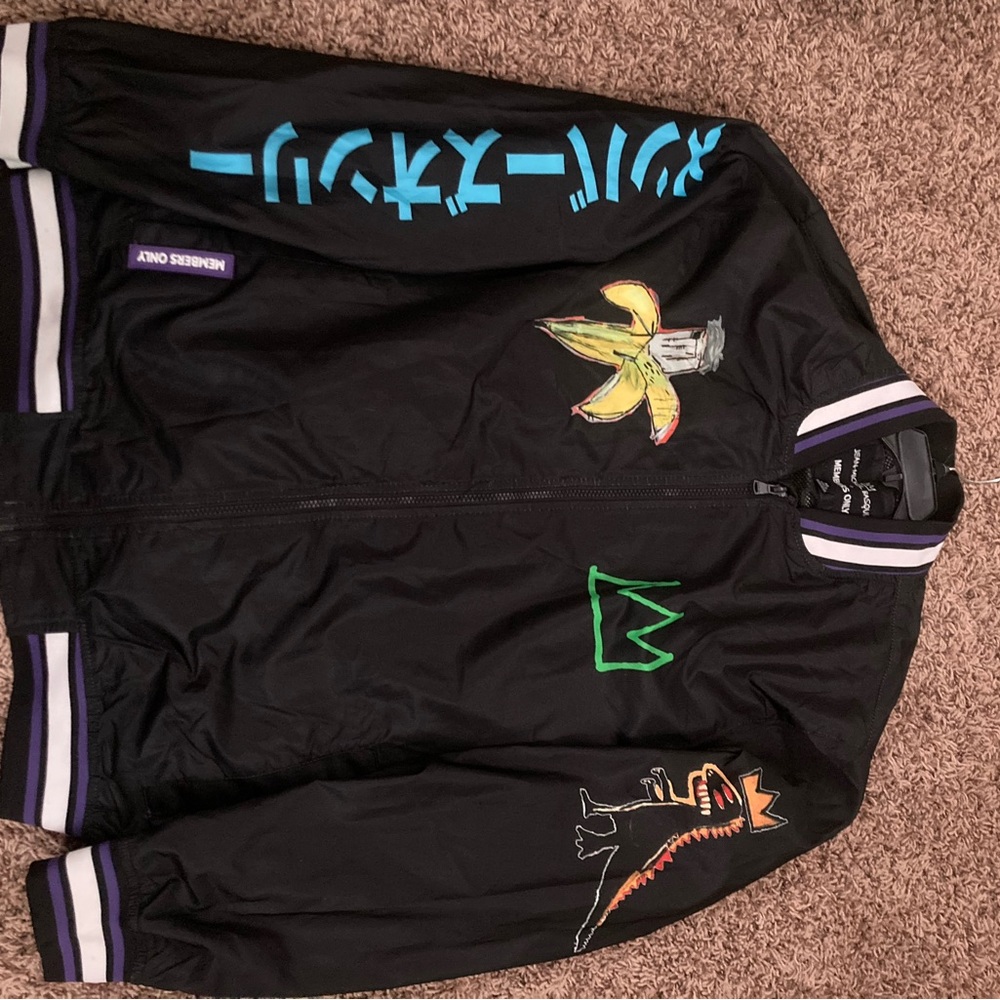 Black Jacket with Colorful Graphics